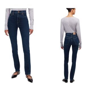 NWT Madewell The Perfect Vintage Jean Larkspur Dark Blue Stretch Denim 25